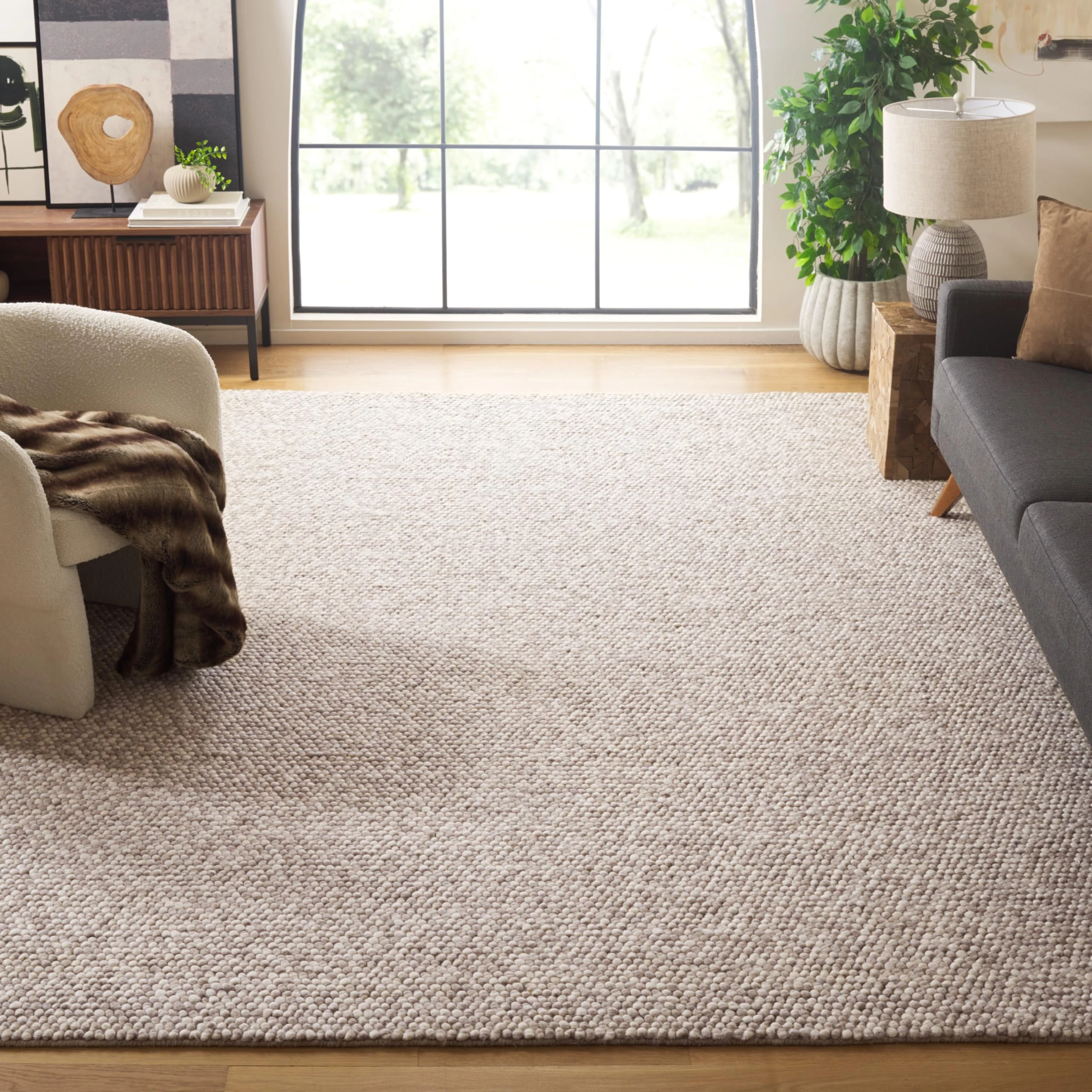 Safavieh Natural Fiber Rug for Living Room, Dining Room, Bedroom, Natural Fiber Collection, Short Pile, in Beige, 240 x 300 cm
