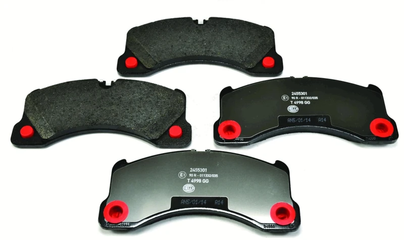 HELLA 8DB 355 014-151 Brake pad set - prepared for wear indicator - T1798 - for e.g. PORSCHE / VOLKSWAGEN