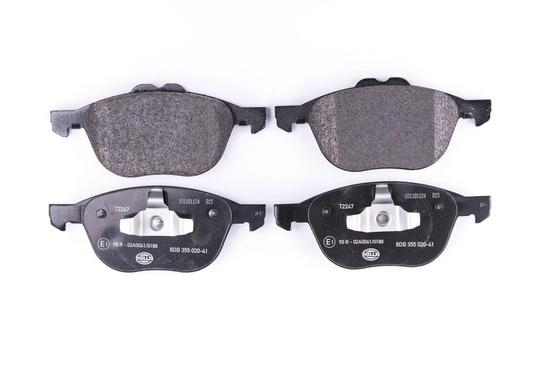 HELLA 8DB 355 020-411 Brake pad set - not prepared for wear indicator - T2247 - for e.g. FORD