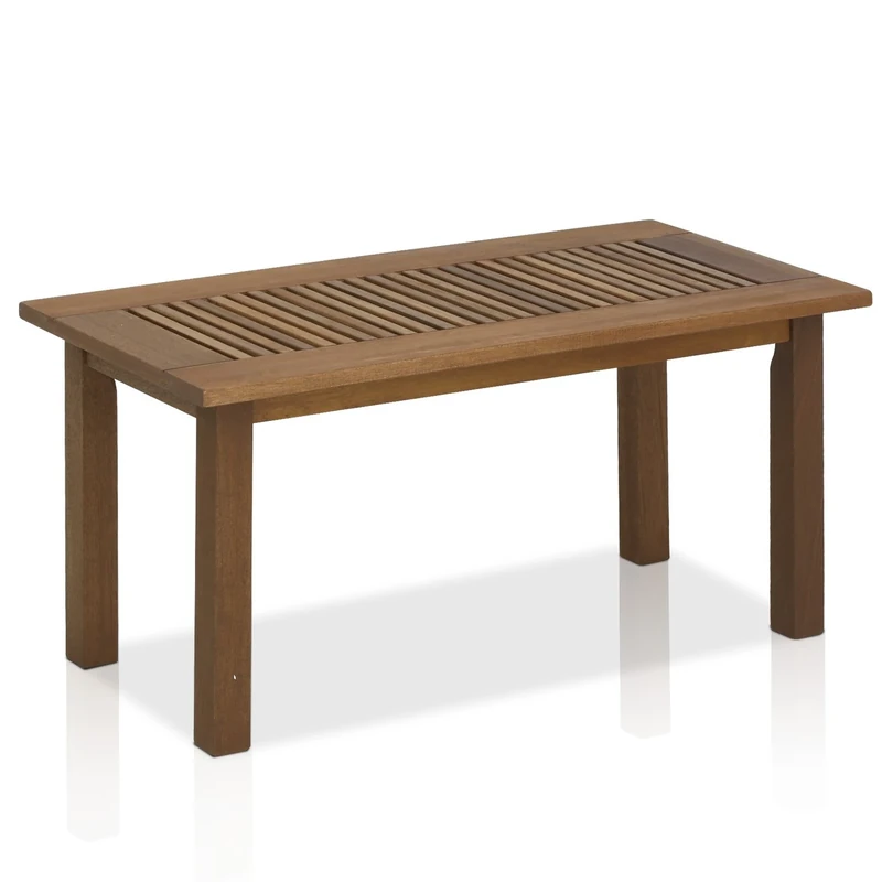 Furinno TIOMAN Patio Table, Outdoor Side Table, Coffee Table in Teak Oil, for Patio, Garden, Porch, for Patio, Garden, Porch, Natural