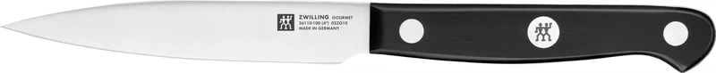 ZWILLING Gourmet Paring and Garnishing Knife, 10 cm, Special Stainless Steel, Ergonomic Plastic Handle, Black - Made in Germany