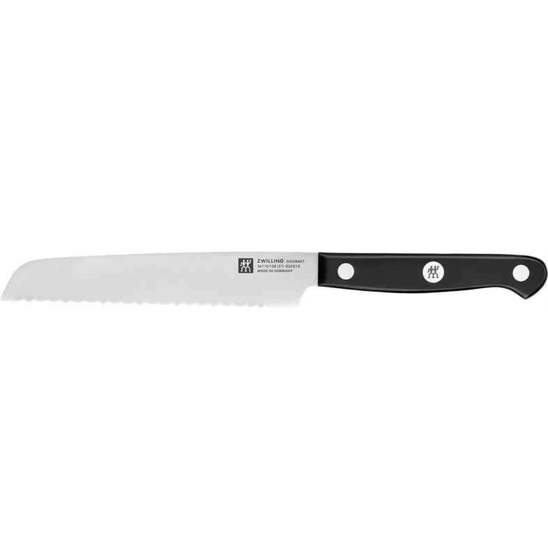 ZWILLING Gourmet Utility Knife, 13 cm, Special Stainless Steel, Ergonomic Plastic Handle, Black - Made in Germany