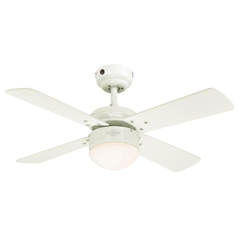 Westinghouse Lighting 7242040 Colosseum 90 cm/36-Inch Reversible Four-Blade Indoor LED Ceiling Fan, White Finish with Opal Frosted Glass - Image 1