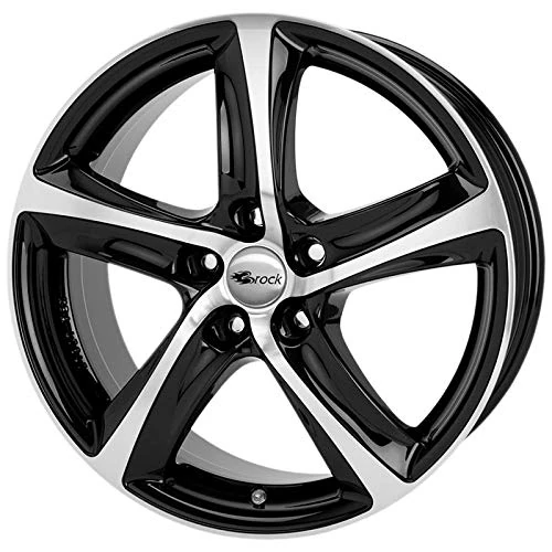 Brock B25 6.5 x 15 ET 27 Bolt Circle 5 x 98 Hub Centering 58.1 580070440, Black Front-Polished