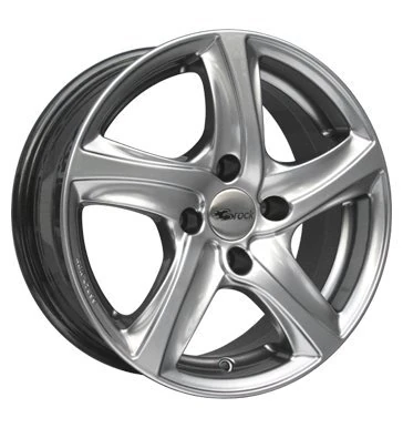 Brock B25 6.5 x 15 ET 42 Bolt Circle 4 x 108 Hub Centering 63.4 580070268, Chrome Silver Painted