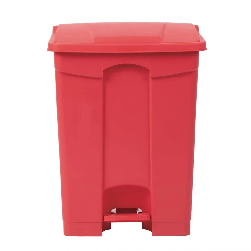Jantex Pedal Bin Red 65Ltr - Soft-Close Garbage, Trash Can for Kitchen, Restaurants DC710