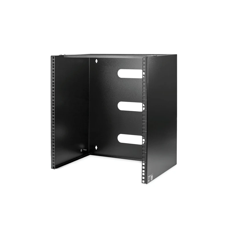 StarTech.com 12U Wall Mount Patch Panel Bracket - 13.75 in. (34.93 cm) Max. Mounting Depth - 19" Patch Panel Rack for Shallow Network Equipment- 125lbs Capacity (WALLMNT12),Black