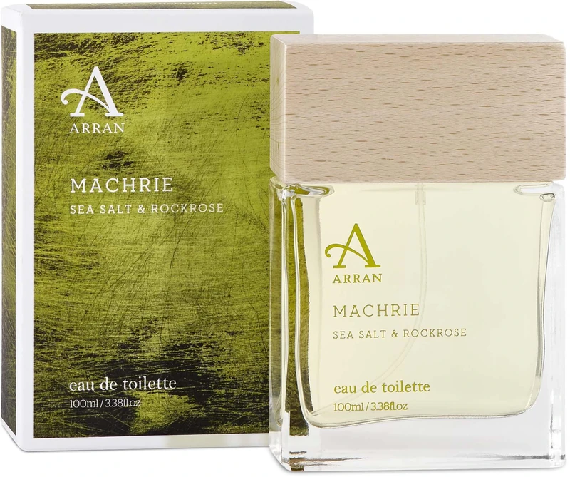 Arran Sense of Scotland Machrie Eau de Toilette Spray for Men (100ml/3.3floz) Crisp, Clean, Open, Bright, Vibrant and Warm with Clary Sage & Rockrose