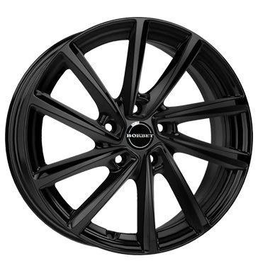 Borbet V 7 x 17 ET 54 Bolt Circle 5 x 112 Hub Centering 66.6 V 70754112566.6BG, Black Glossy