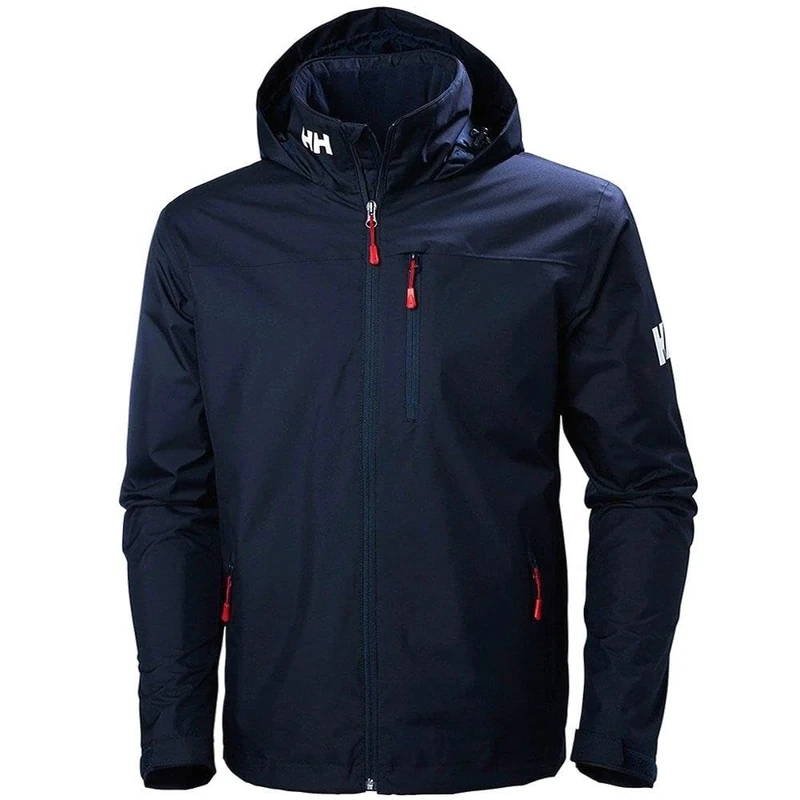 Helly Hansen Men's Crew Hooded Midlayer Jacket, Navy, 2XL