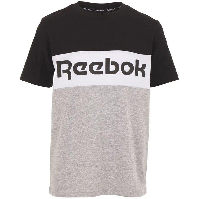 Reebok Lit Intl Children's Short Sleeve T-Shirt Heather Grey