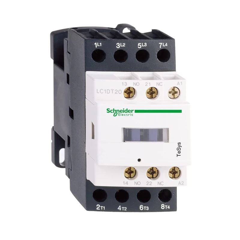 Schneider Electric TeSys Deca contactor,4P(2NO+2NC),AC-1,=440V 25A,220V AC coil,LC1D128M7