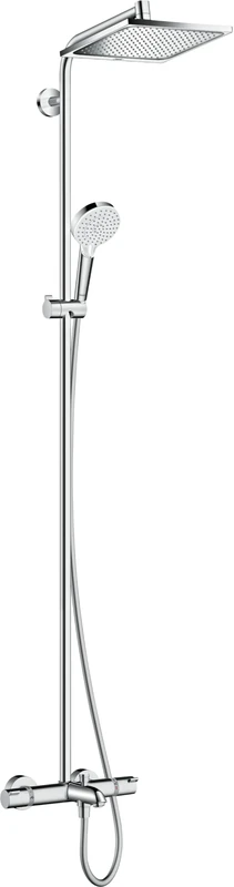 hansgrohe Crometta E Shower System 240 1 Spray with bath Thermostat, Chrome, 27298000