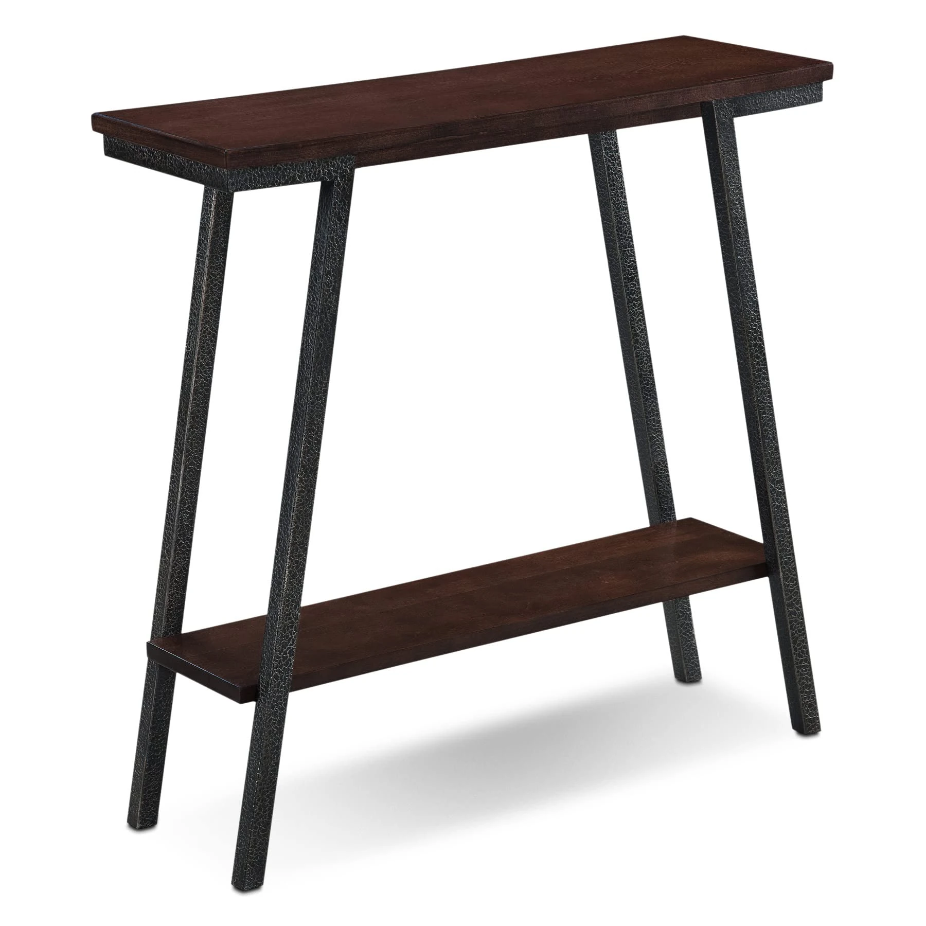 Leick Empiria Modern Industrial Hall Stand - Walnut