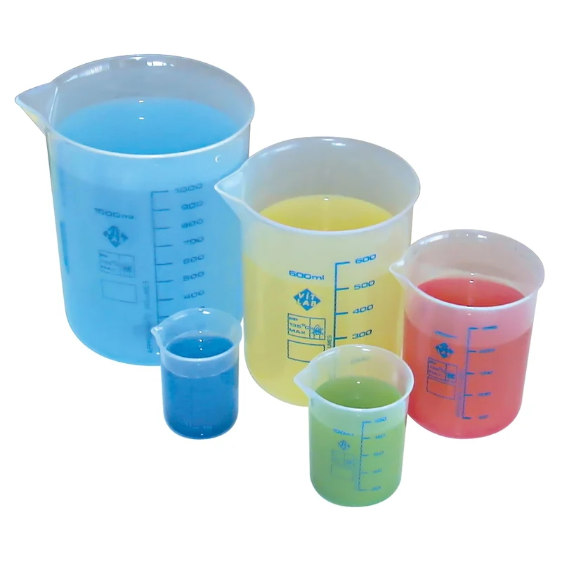 WISSNER active learning Set of 11 Beakers with Blue Scale