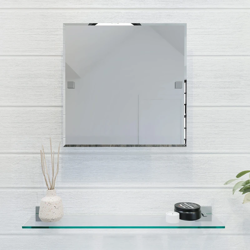 Croydex QM441041 Flexi-Fix Chester Mirror, Glass, 9 x 38 x 38 cm
