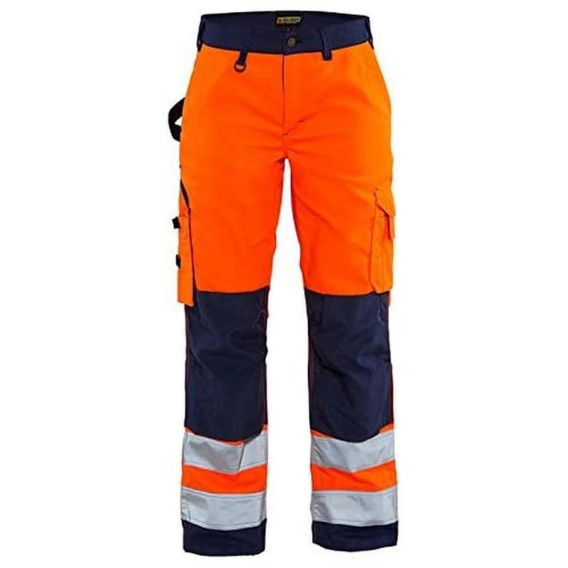 Blakläder 715518115389D19 Size D19 "High-Vis" Ladies Trousers without Nail Pockets - Orange/Navy Blue