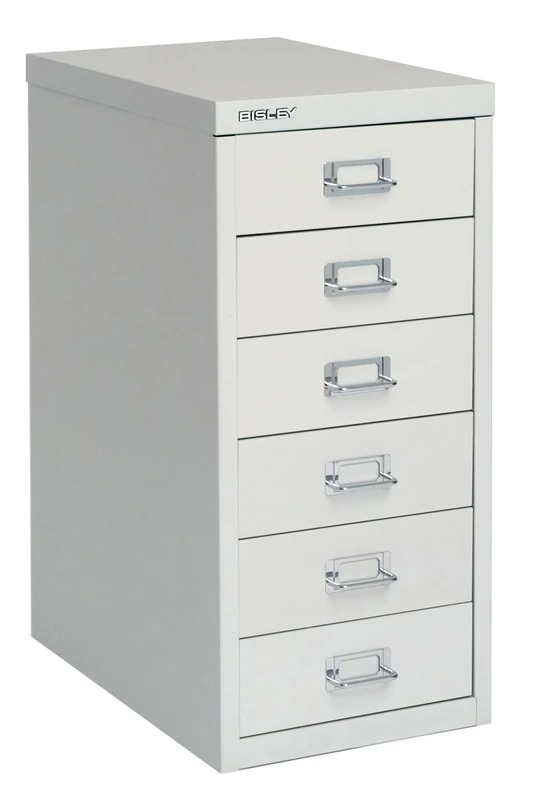 Office Hippo Home Office Bisley 29 Series MultiDrawer, 6 Drawers - Goose Grey - Image 1