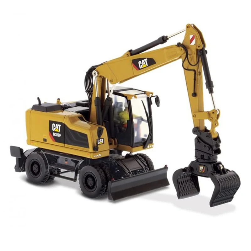 Diecast Masters 1:50 Scale Caterpillar M318F Wheeled Excavator | High Line Series Cat Trucks & Construction Equipment Model 85508
