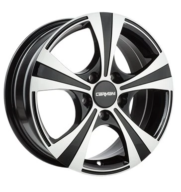 Carmani CA117517J45BP Bolt Circle 5.00 x 114.30 Offset 45 Hub Centering 72.60 Design 11 Rush, Black Polish