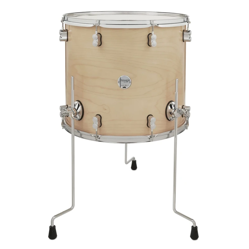 PDP Concept Maple Floor Tom, 18" x 16", Natural Lacquer