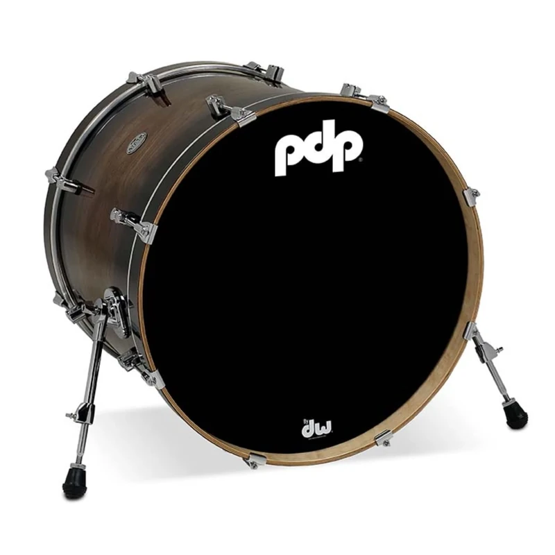 PDP Concept Maple Bass Drum, 22" x 18", Walnut to Charcoal Burst, Exotic