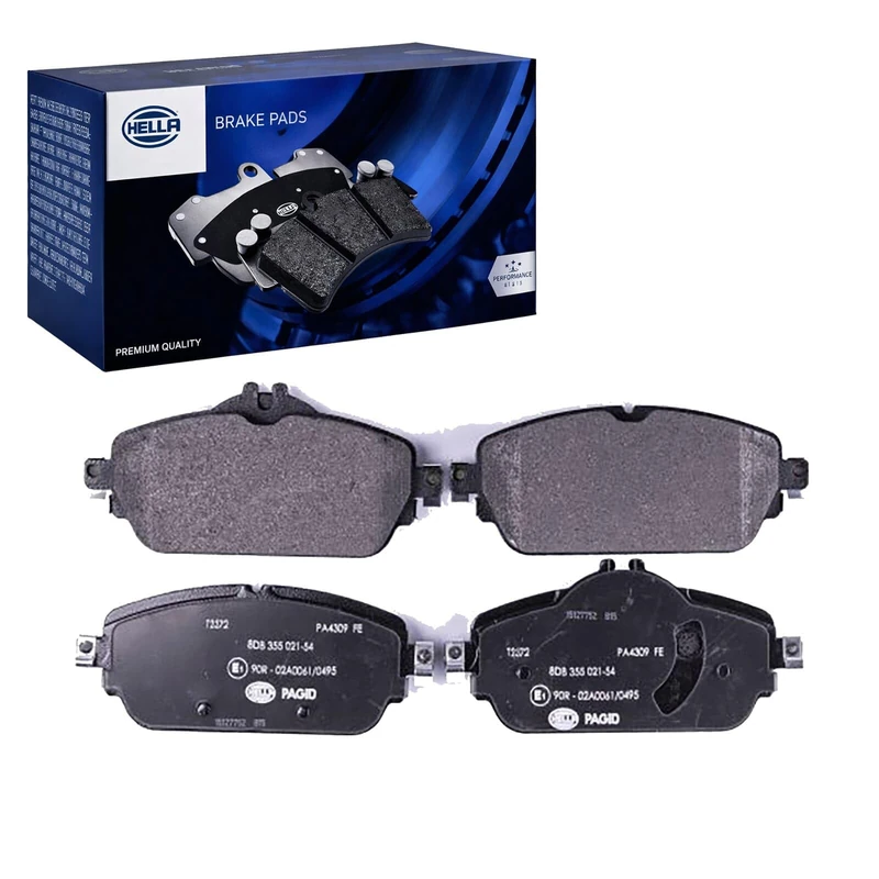 HELLA 8DB 355 021-541 Brake pad set - prepared for wear indicator - T2372 - for e.g. MERCEDES-BENZ