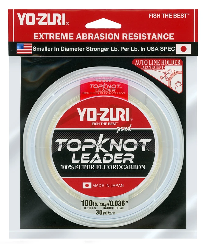 Yo-Zuri Topknot 30 yd Sinking Leader, Natural Clear, 100 lb