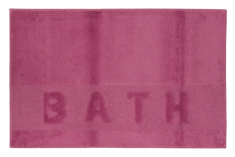 Hagemann Fabric Bath Mat, Fabric, fuchsia, 70 x 120 x 2 cm