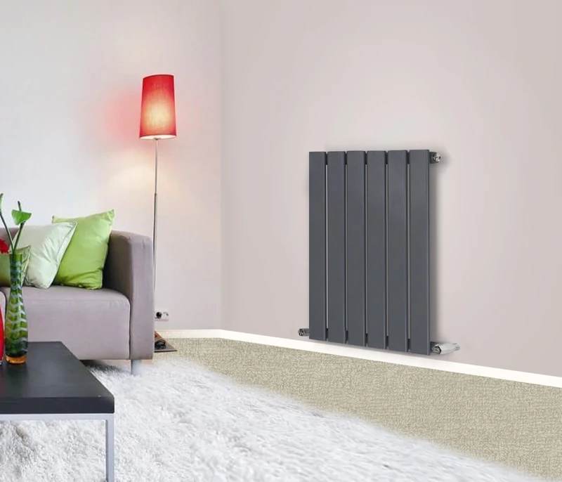NRG 600x408mm Horizontal Flat Panel Single Column Radiator Designer Bathroom Central Heating Anthracite