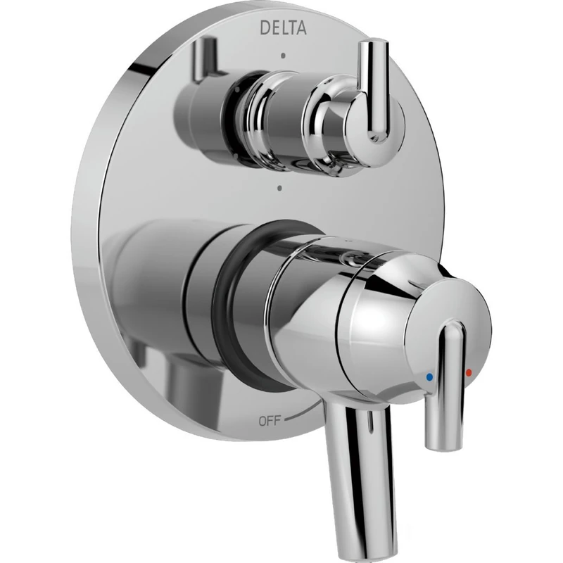 DELTA Faucet T27959, Chrome Trinsic Contemporary Monitor 17 Series Valve Trim with 6-Setting Integrated Diverter
