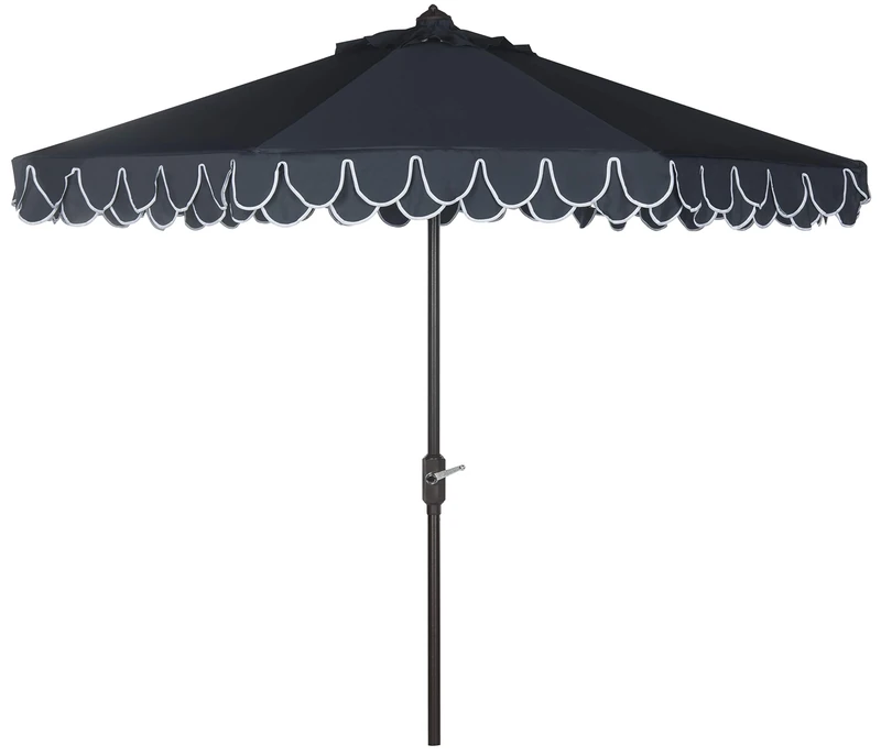 Safavieh Patio Parasol Metal, Navy and White, 255 x 255 x 248 cm