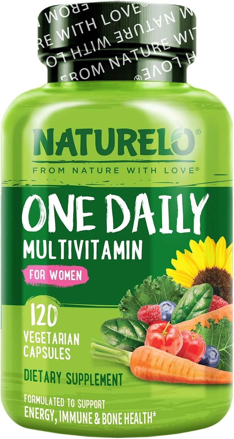 Women's Multivitamins (One a Day) | 30 Essential Vitamins, Minerals, Fruit & Veg Extracts | Bio-Available, Gluten-Free, Clean-Label, No Tablets | 120 Capsules (4 Month Supply) | NATURELO