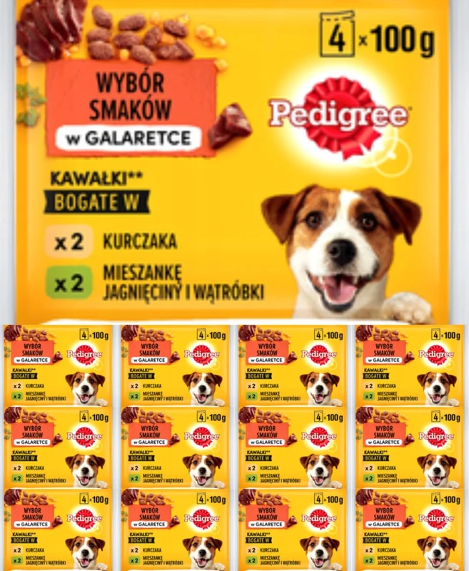 NOLA Pouch Pollo e Agnello in gelatina cibo umido per cani adulti 13 multipack di buste 4x100 g