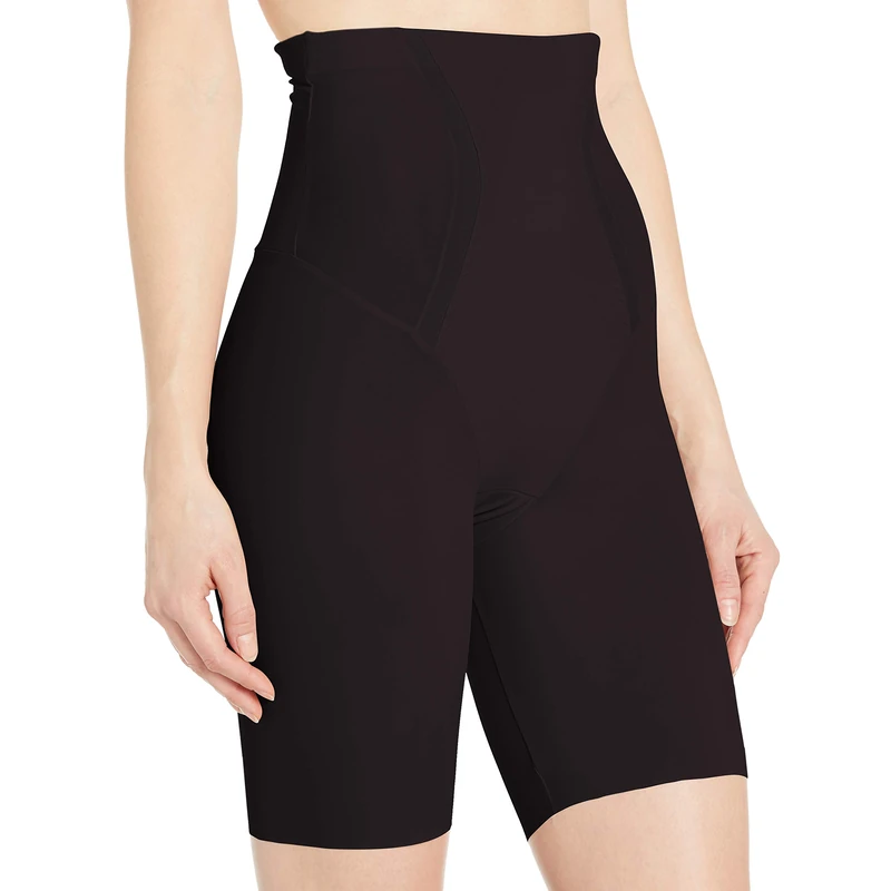 Maidenform Women's Firm Foundations - Hi-waist Thigh Slimmer Thigh Slimmers, Black, L