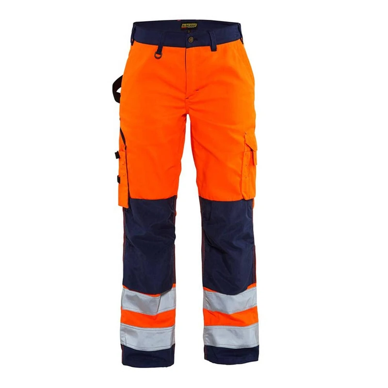 Blakläder 715518115389C48 Size C48 "High-Vis" Ladies Trousers without Nail Pockets - Orange/Navy Blue