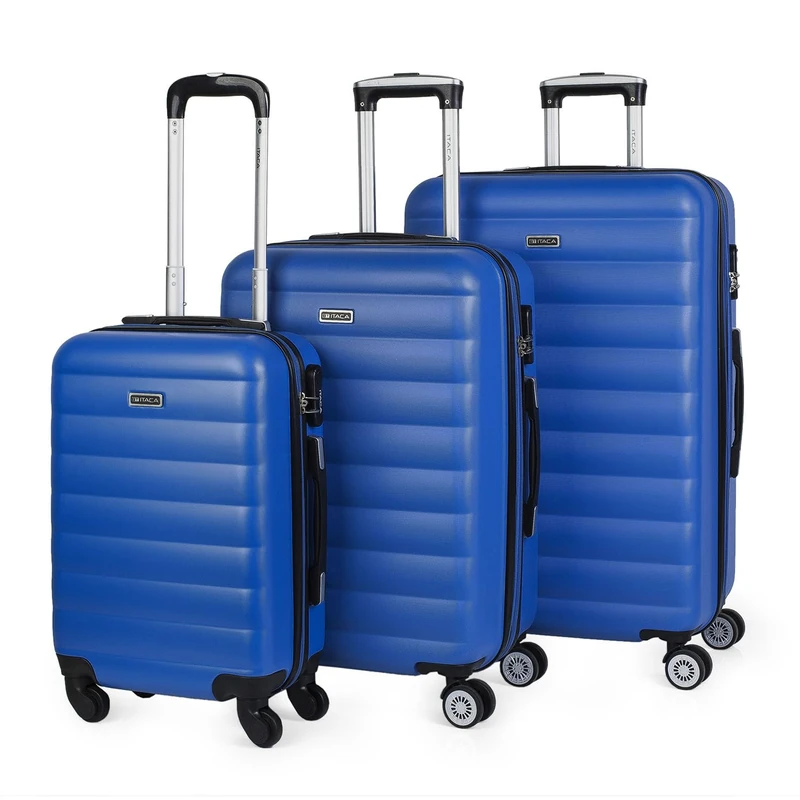 ITACA - Maletas Medianas - Maleta Mediana 4 Ruedas, Maleta Viaje Mediana, Maletas De Viaje, Maleta Mediana. Candado con combinacion, Azul