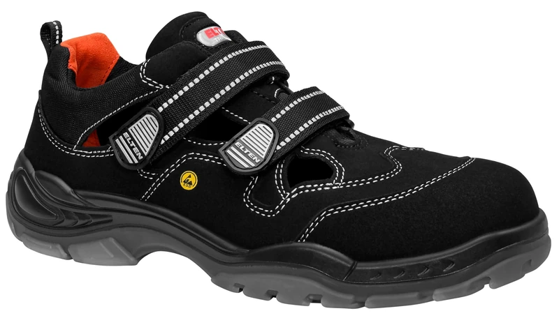 ELTEN Scott ESD S1 Men's Safety Shoes, Work Shoes, Certified According to EN ISO 20345: S1, Plastic Cap (Black), EU 40 / UK 6.5