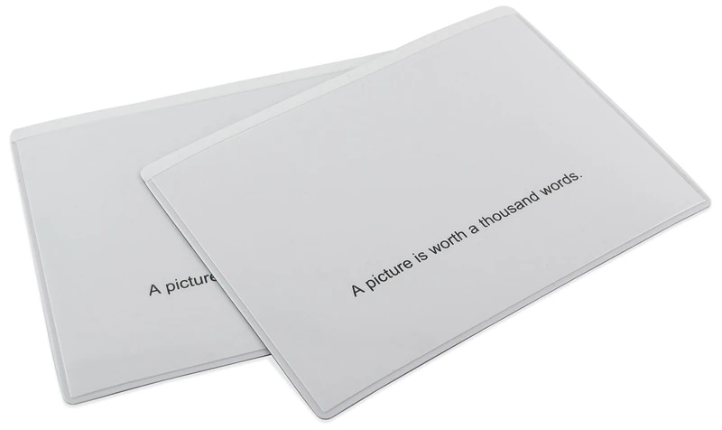 Master Magnetics ZGPHP3.5x5MW-CX25 Flexible Magnetic Envelopes - Clear Plastic with Magnetic Backing, Width 9 cm, Height 5 cm, White Background (Pack of 25)