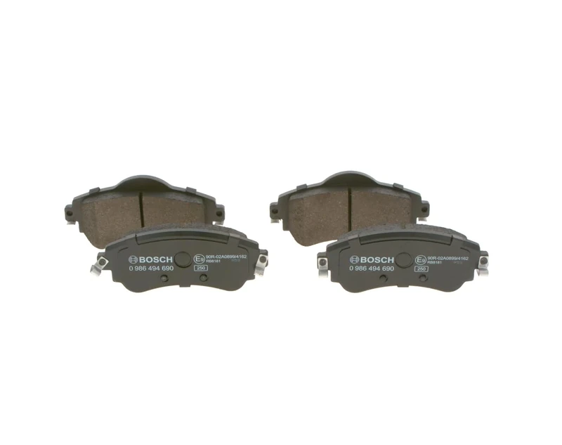Bosch BP1685 - Brake Pads Car Front Axle - Bosch Quality - Reduced Noise and Dust - ECE-R90 Certified - Copper-Free - 1 Set of 4 Pads