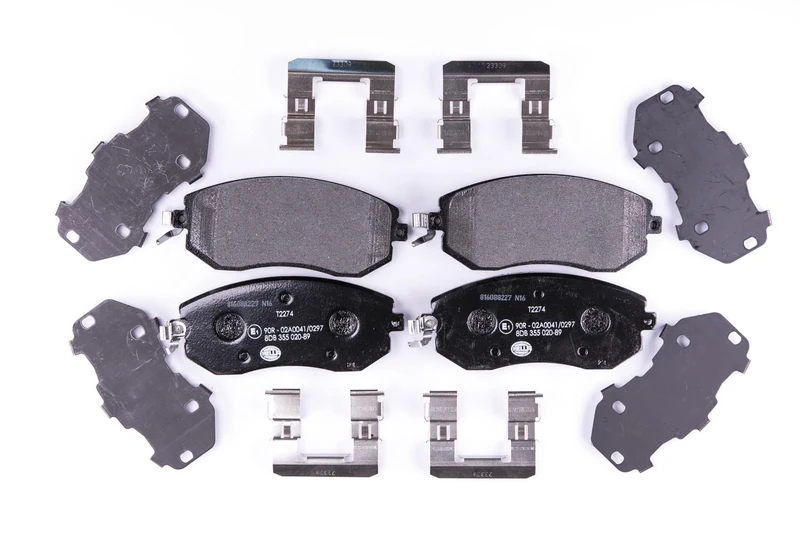 HELLA 8DB 355 020-891 Brake pad set - with acoustic wear warning - T2274 - for e.g. SCION / SUBARU / TOYOTA - Image 1