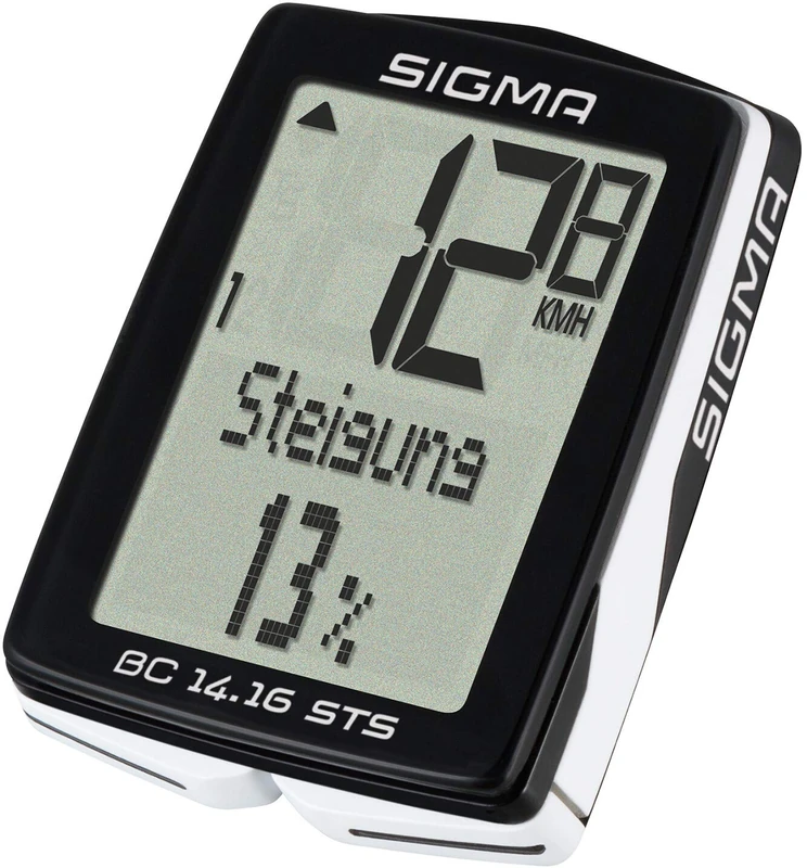 Sigma Sport Bicycle Computer BC 14.16 STS, 14 Functions, Altitude, wireless Bike Computer, Black, 1417