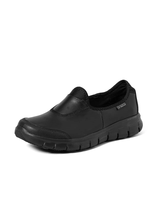 Skechers Women's Sure Track Work Shoes, Black Black Leather Bbk, 7 UK