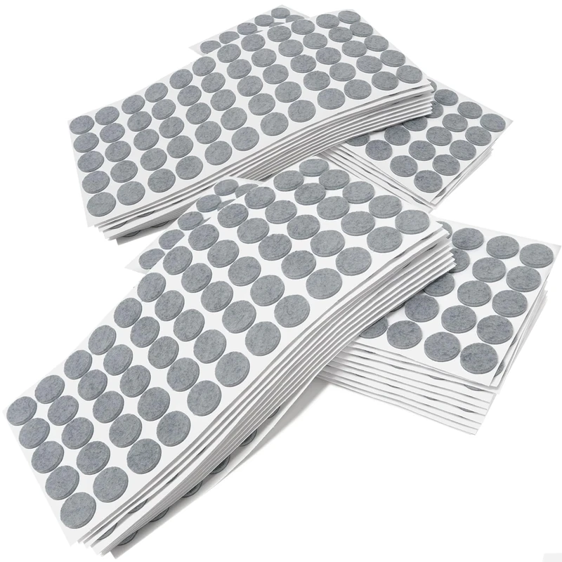 Adsamm® / 3000 x self-adhesive felt pads/Grey/ø 0.79'' (ø 20 mm) / round / 0.138'' / 3.5 mm thick stick-on furniture felt glides/Furniture & Chair Glides