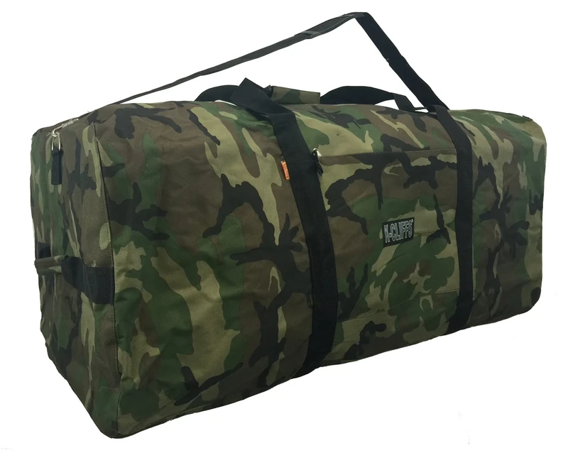 Heavy Duty Cargo Duffel Large Sport Gear Drum Set Equipment Hardware Travel Bag Rooftop Rack Bag (36" x 17" x 17", Camouflage)