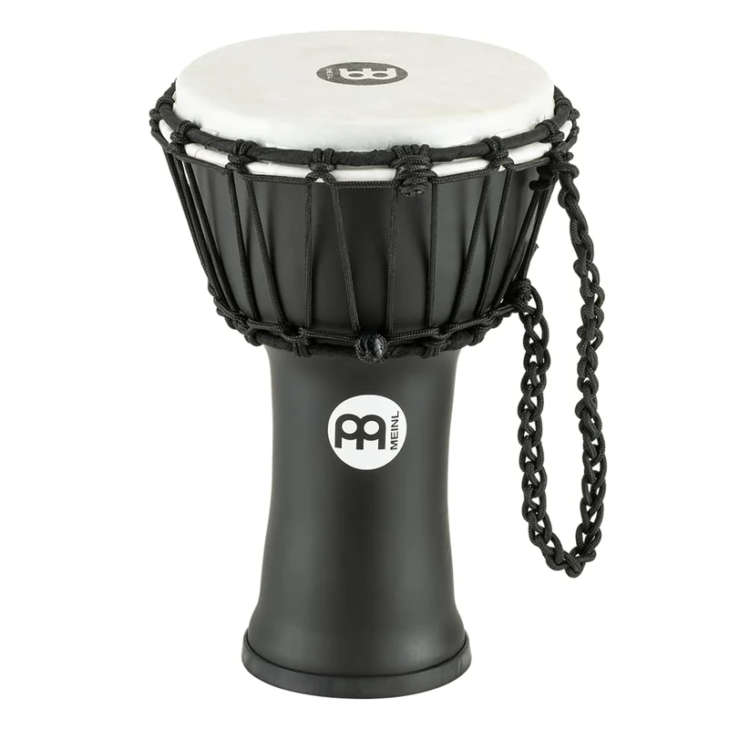 Meinl Percussion JRD Djembe Instrument - Very Small Handdrum - Travel Instrument - Diameter 7 Inches - Plastic, Black (JRD-BK)