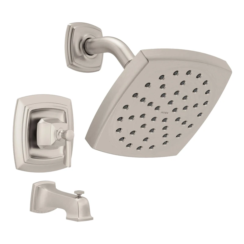 Moen 82922SRN Conway One-Handle Posi-Temp Tub/Shower Faucet, Spot Resist Brushed Nickel