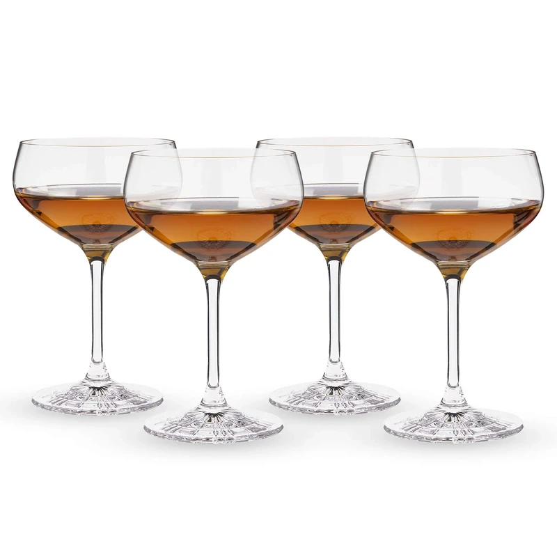 Spiegelau Coupette Glasses - Classic Champagne Coupes, Set of 4, Crystal, 235 ml, Perfect Serve, 4500174