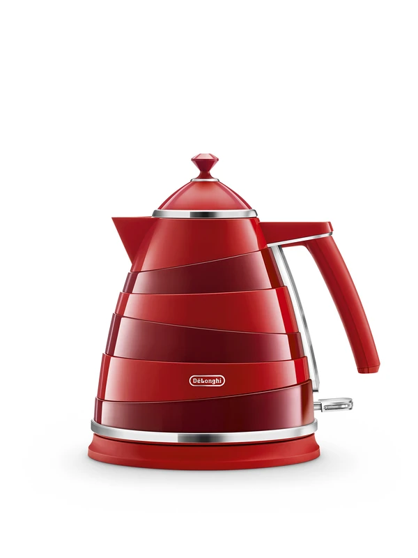 De'Longhi Avvolta Kettle, anti-scale filter, 1.7 Liters, 360° swivel base, KBA3001R, Red