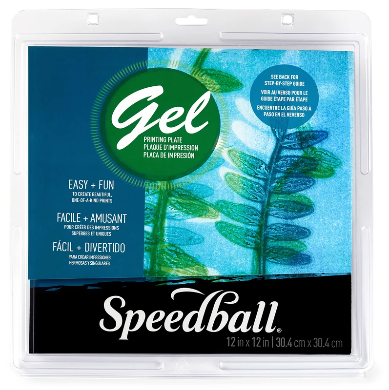 Speedball 12" x 12" Gel Printing Plate, Print Making, Screen Printing, Block Printing, Gelli Printing Crafts Accessories, Crafters Companion, Hobby Art, Fine Art, Easy And Fun